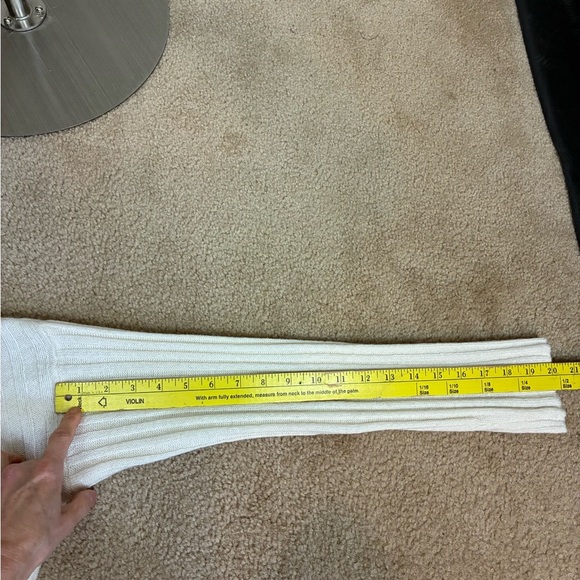 Maxwell Oversized Collar Cream Cardigan Wool Blend Cardigan- Sz M - Picture 13 of 16